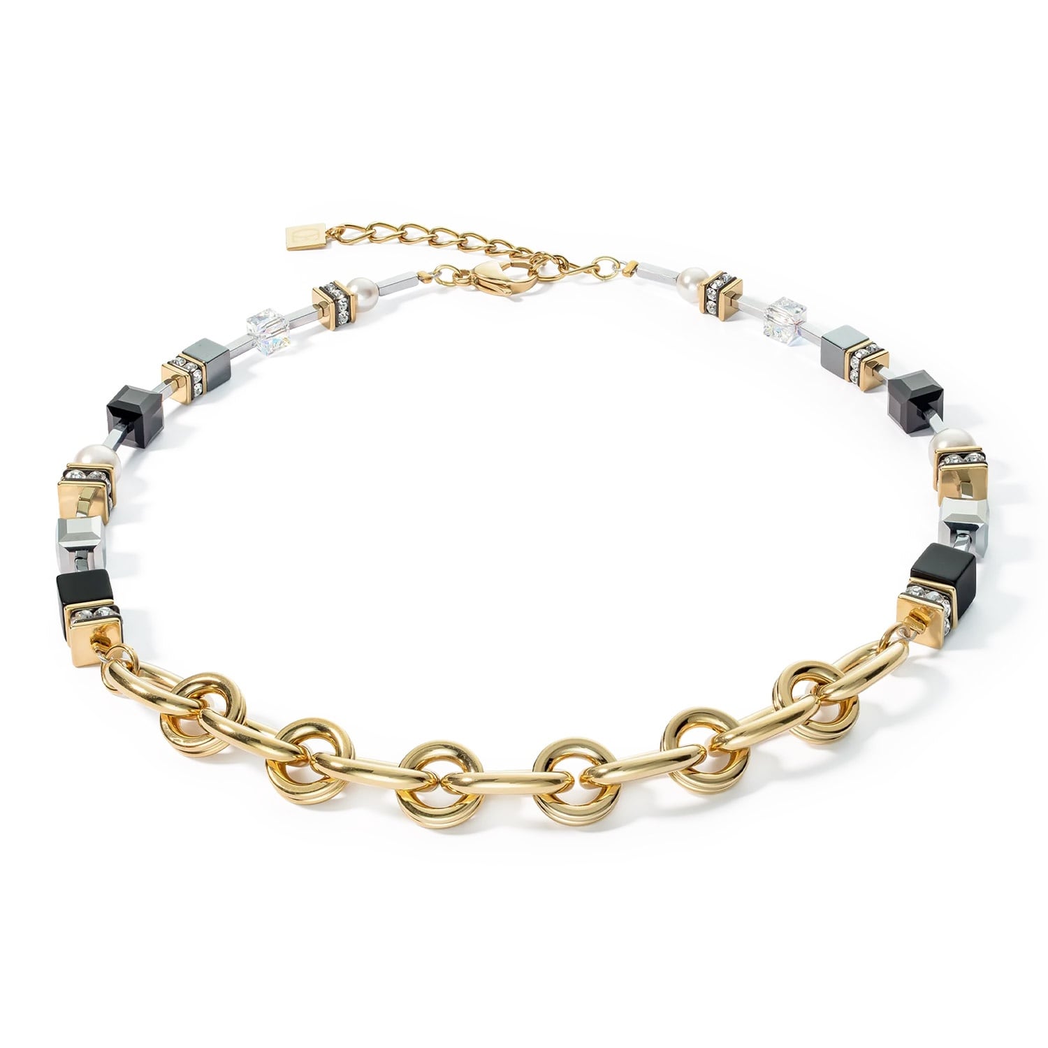 Coeur de Lion 4519/10-1316 Damen-Kette Mysterious Mix gold-schwarz