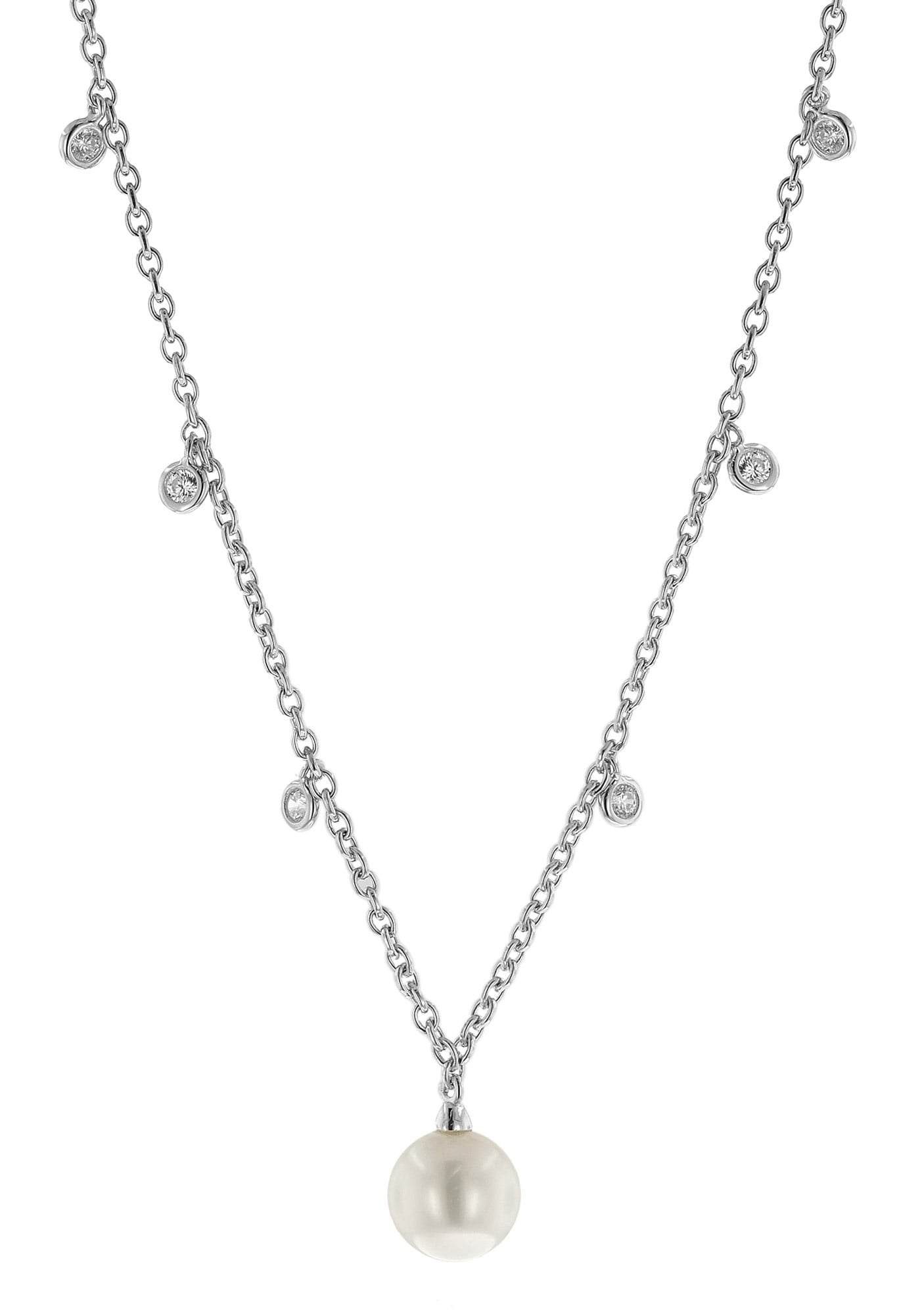 Viventy 783849 Damen-Halskette Silber 925 mit Perle und Zirkonias