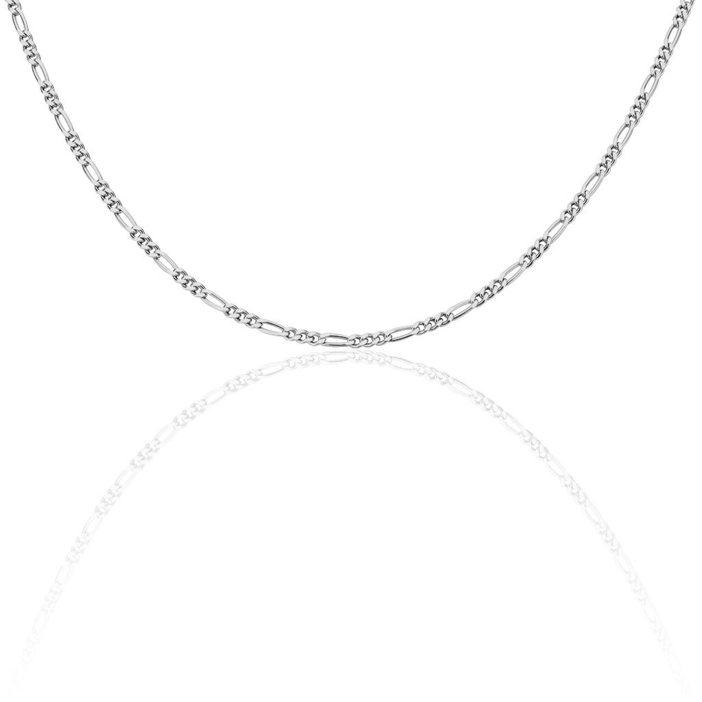 🦚 Unisex Figarokette Silber 925 Diamantiert , Kette ohne Stein