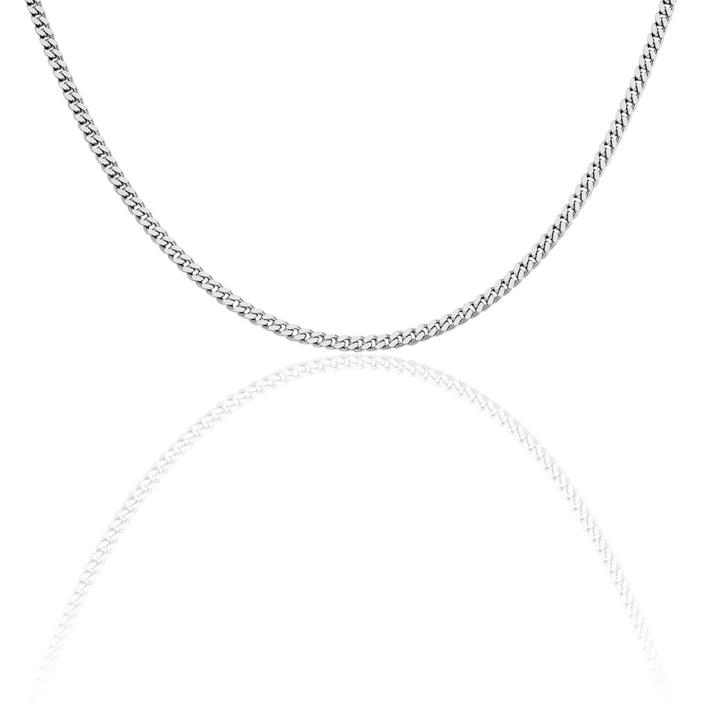 🦚 Damen Panzerkette Flach Silber 925 , Kette ohne Stein