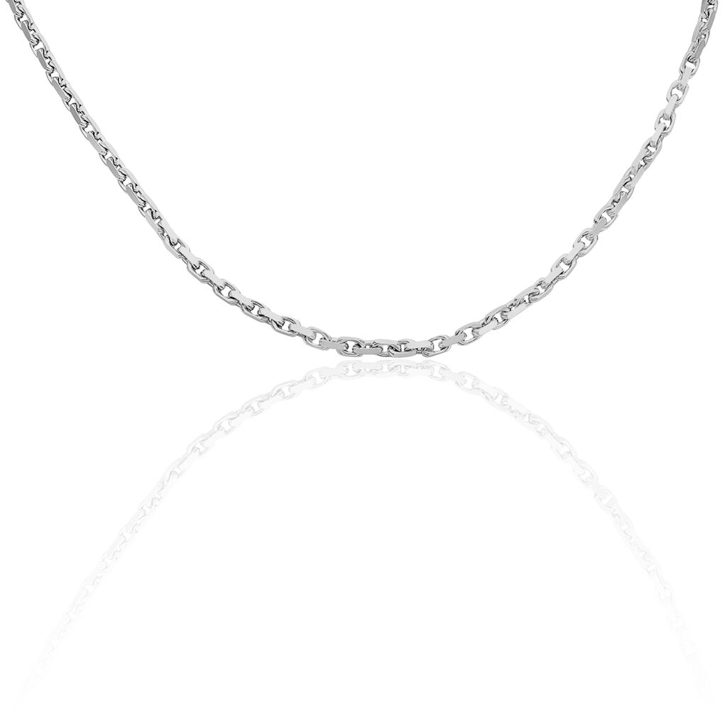 🦚 Unisex Ankerkette Silber 925 Diamantiert , Kette ohne Stein