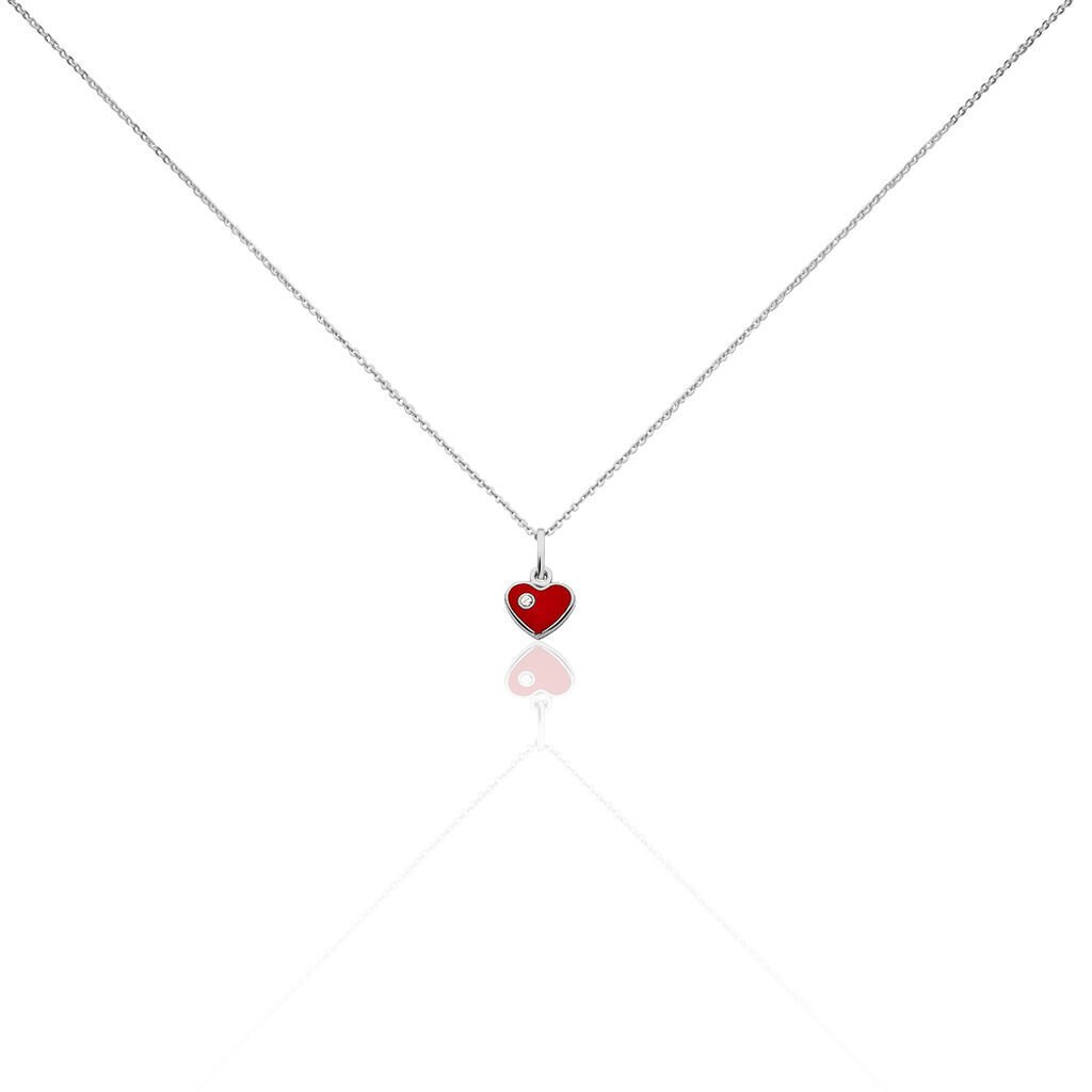 🦚 Kinder Halskette Silber 925 Herz, Collier ohne Stein