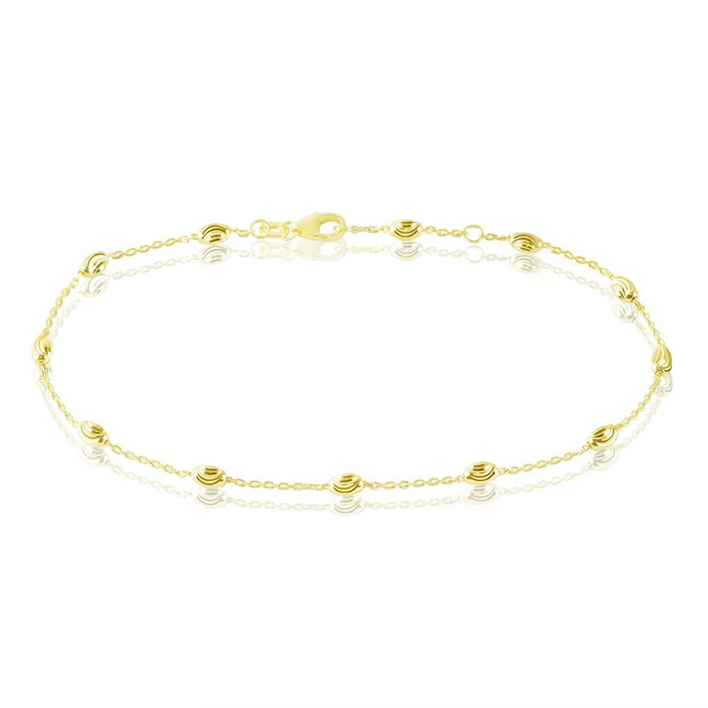 🦚 Damen Fußkettchen Silber 925 Gold vergoldet Perlen, Fußkette ohne Stein