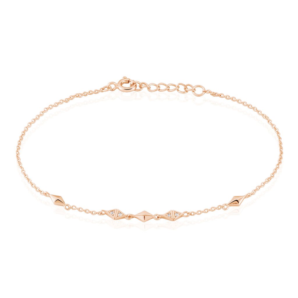 🦚 Damen Armband Silber rosevergoldet 925 Zirkonia Radostina, Armband mit Stein