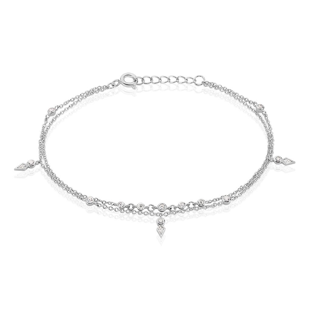 🦚 Damen Armband Silber 925 Zirkonia Julia 2, Armband mit Stein