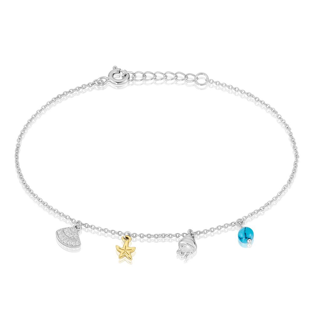🦚 Damenarmband Silber 925 Zirkonia Türkis , Armband mit Stein