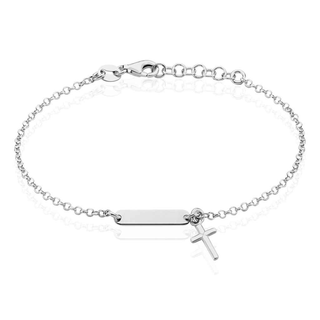 🦚 Damenarmband Silber 925 Kreuz, Armband ohne Stein
