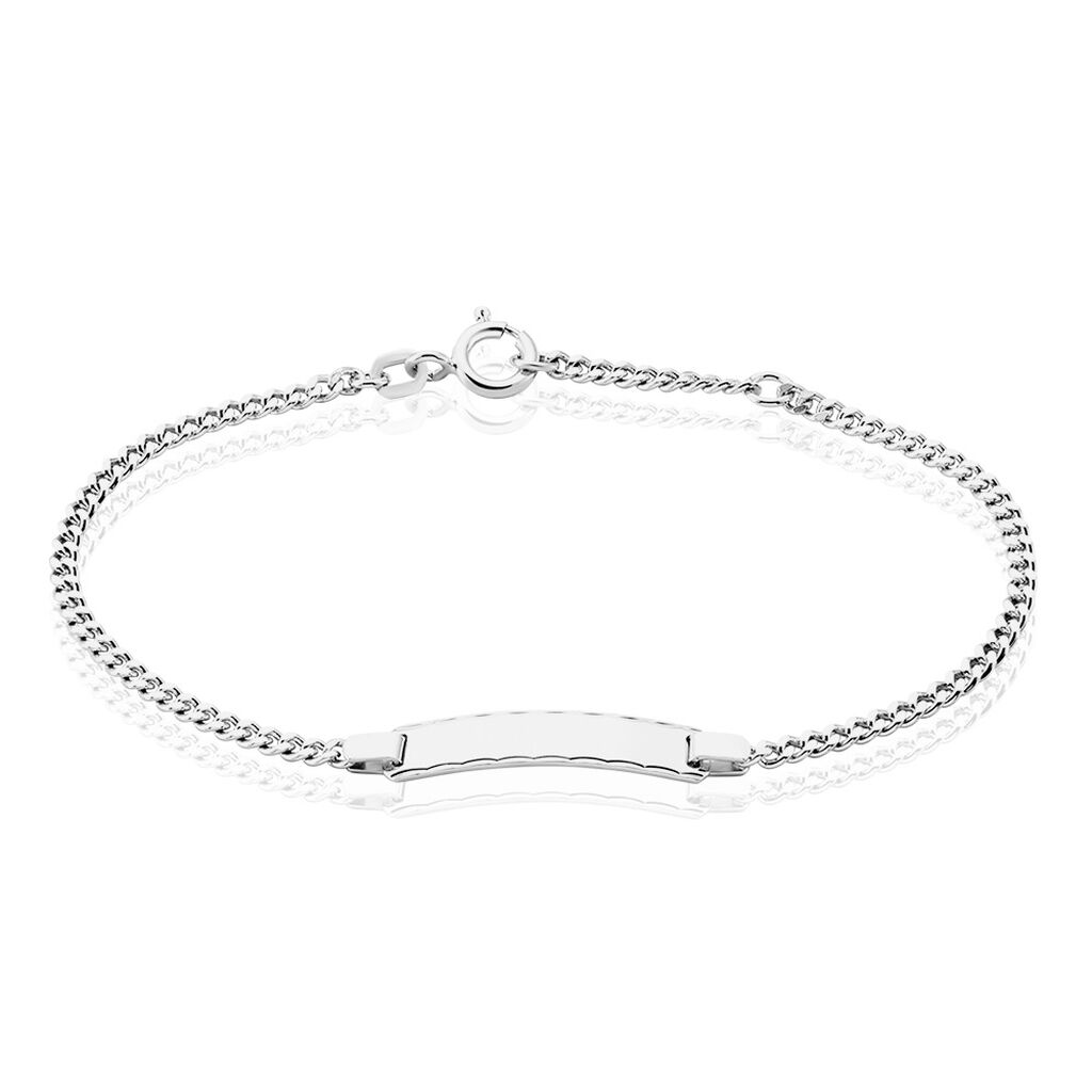🦚 Damen ID Armband Panzerkette Silber 925 gravierbar, ID Armband ohne Stein