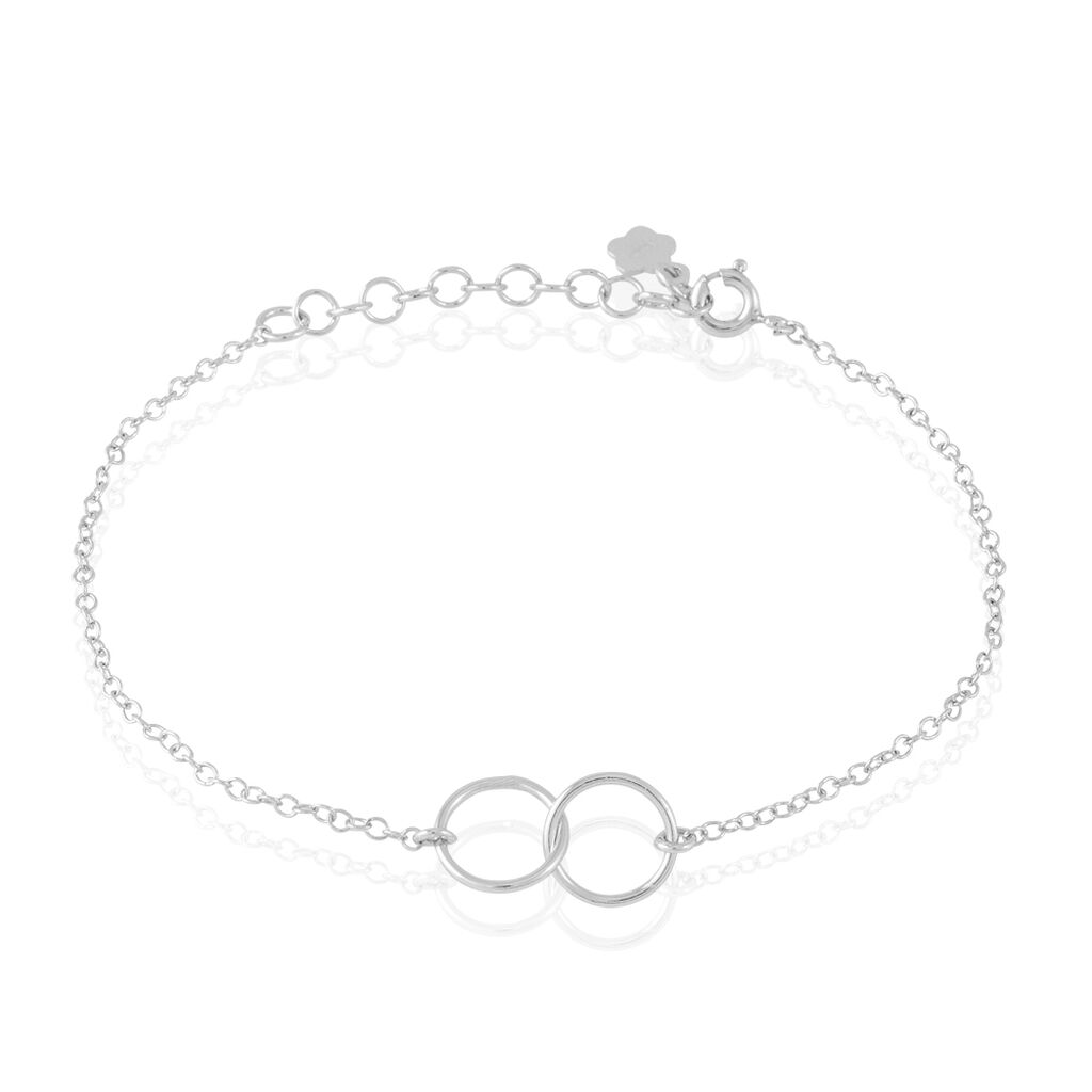 🦚 Damenarmband Silber 925 Doppelt Kreis , Armband ohne Stein