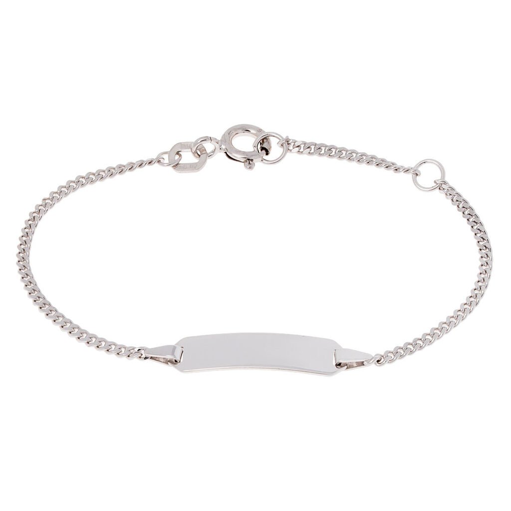 🦚 Kinder Id Armband Panzerkette Silber 925 , ID Armband ohne Stein