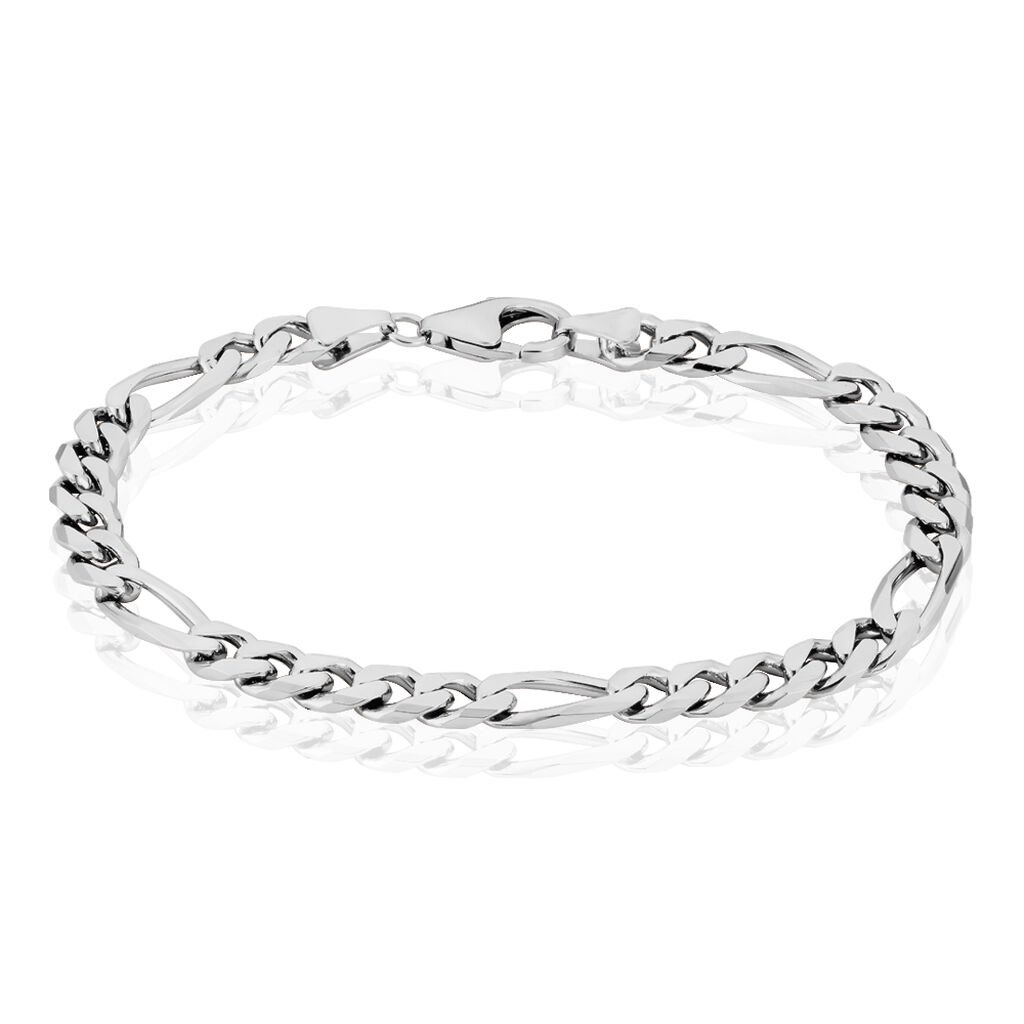 🦚 Unisexarmband Figarokette Silber 925 , Armkette ohne Stein