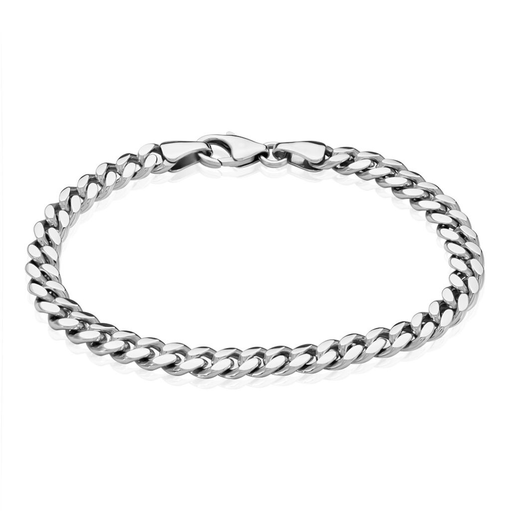 🦚 Unisex Armkette Silber Silber 925 Panzer S 5,30mm , Armkette ohne Stein