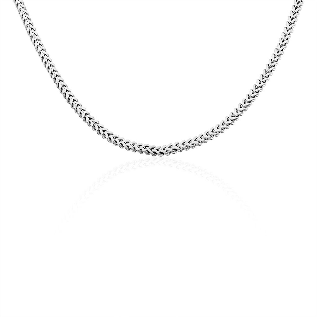 🦚 Herren Halskette Edelstahl, Collier ohne Stein