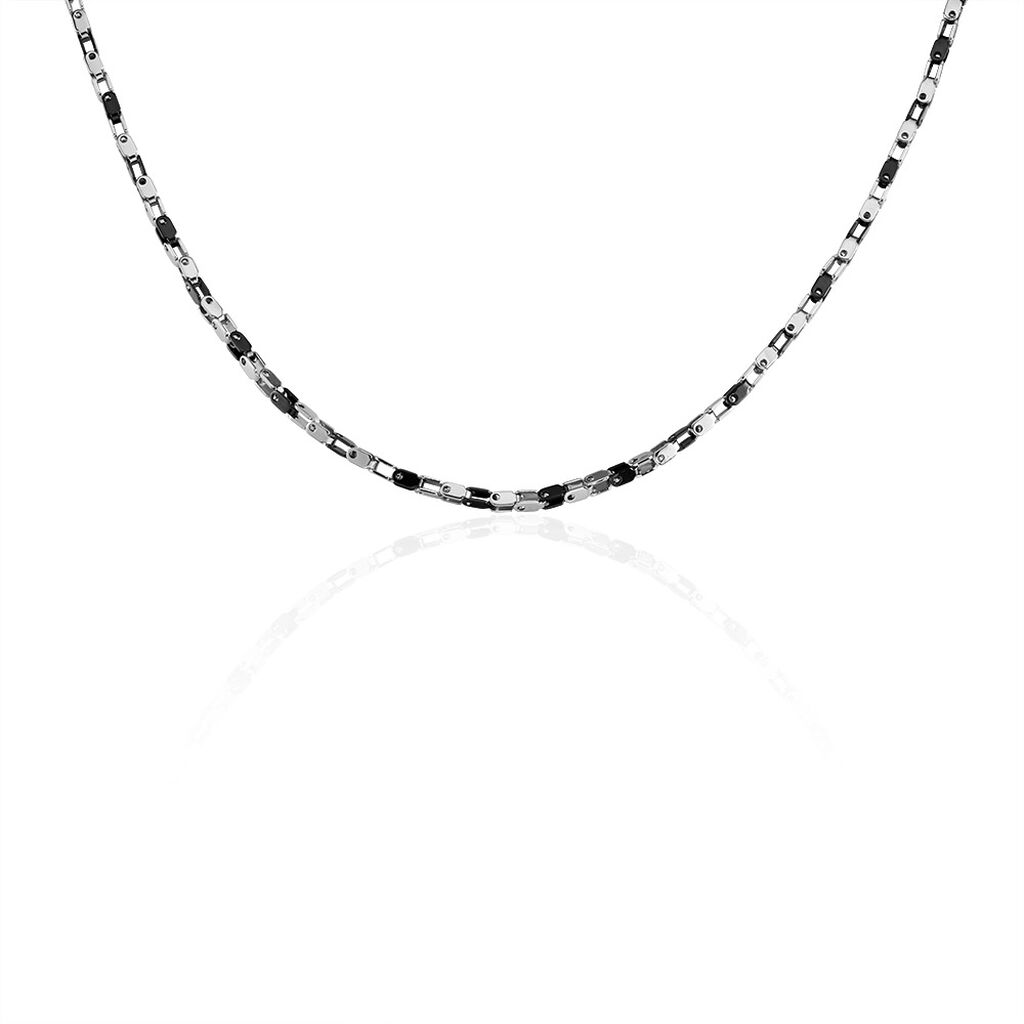 🦚 Herren Halskette Edelstahl, Collier ohne Stein