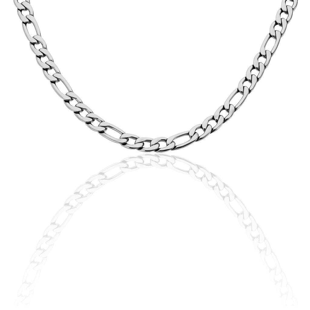 🦚 Unisex Gliederkette Figarokette Edelstahl , Kette ohne Stein