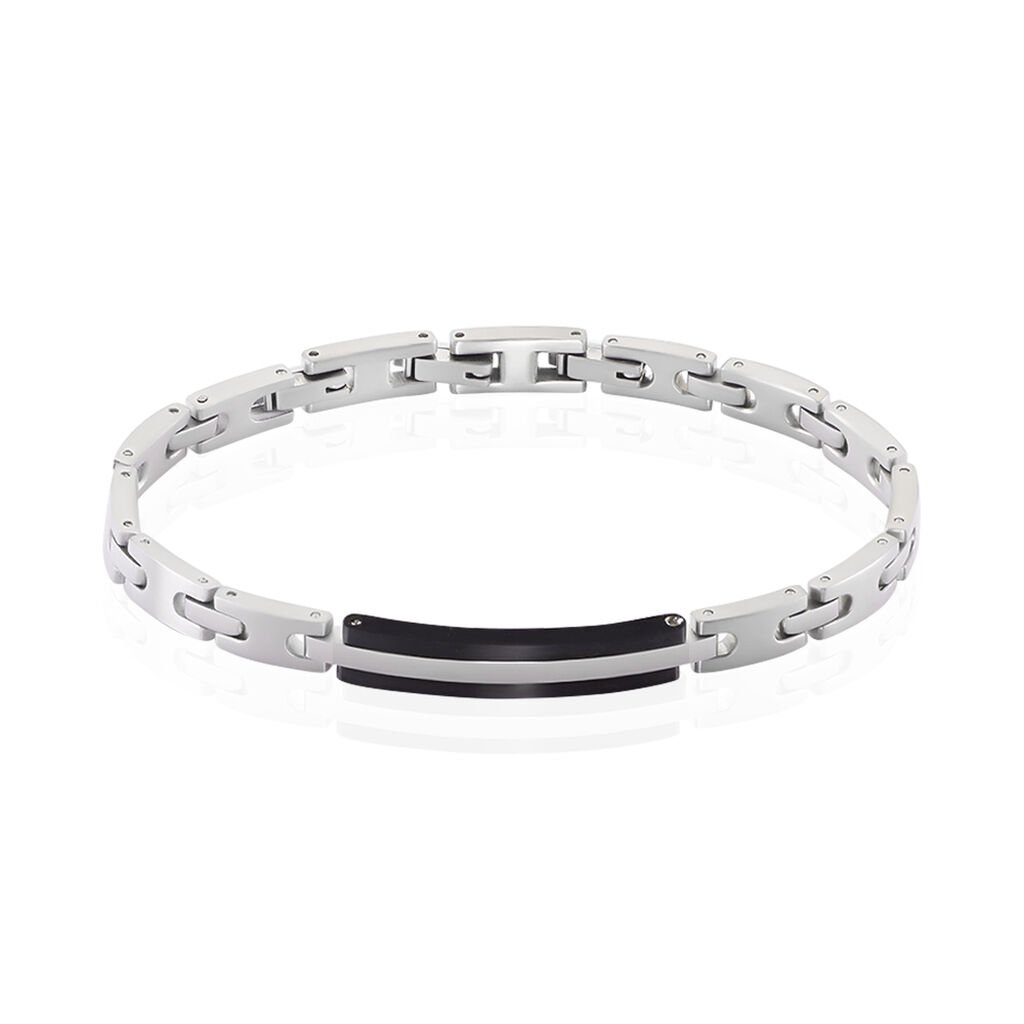 🦚 Herrenarmband Edelstahl Vergoldet Bicolor , Armband ohne Stein