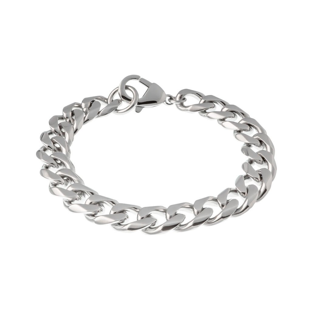 🦚 Damenarmband Panzerkette Edelstahl, Armkette ohne Stein