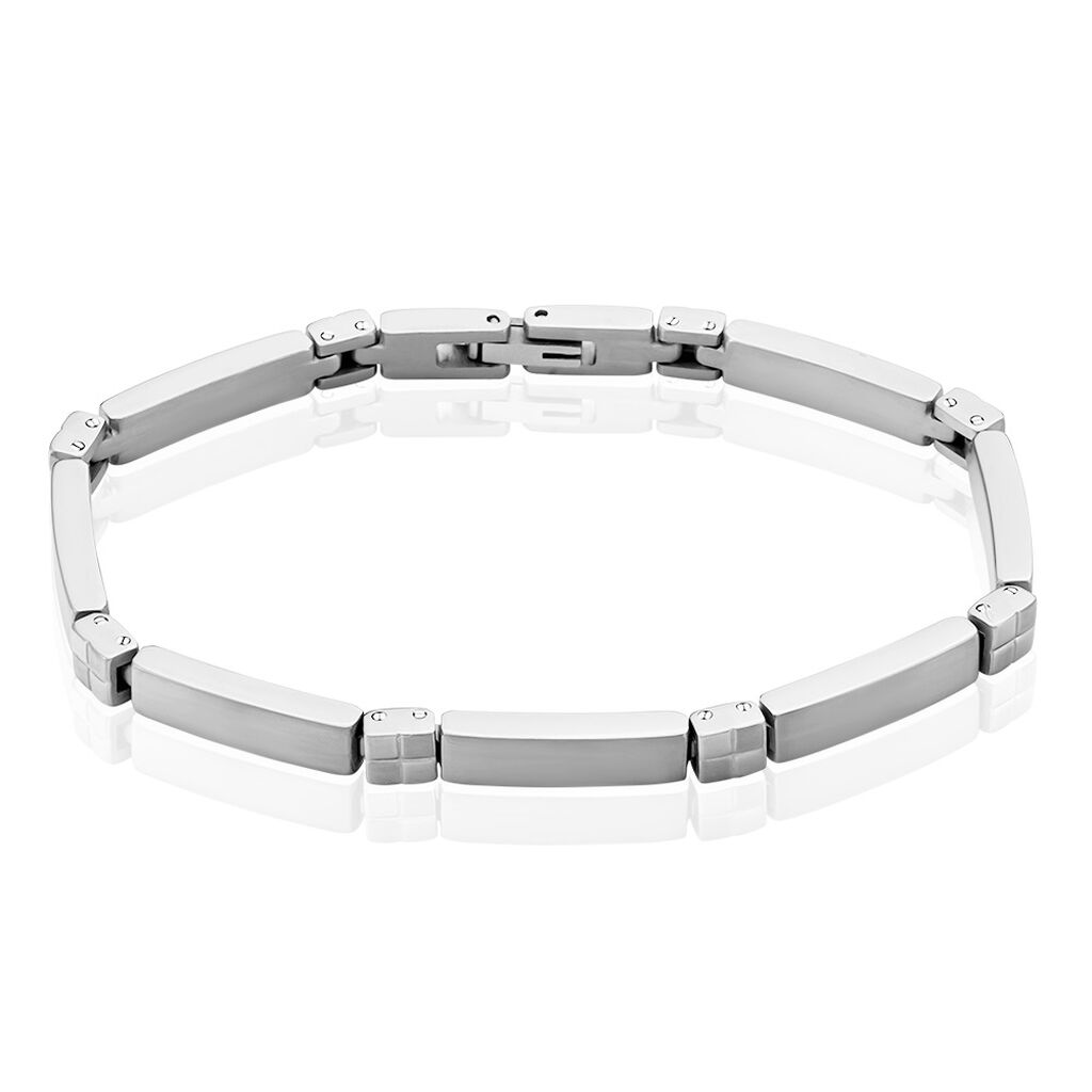 🦚 Damen Armband Titan Ohne Stein Viereck Gemma 5,00mm , Armband ohne Stein