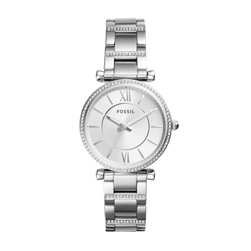 🦚 Fossil Damenuhr Carlie Es4341 Quarz, Uhr mit Stein