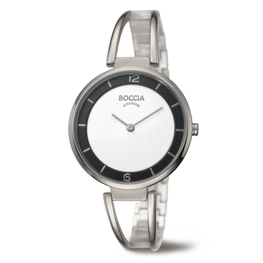 🦚 Boccia Damenuhr Titanium 3260-01 Quarz, Uhr ohne Stein