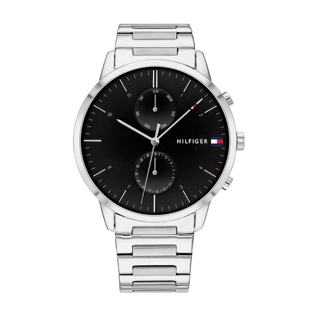 🦚 Tommy Hilfiger Herrenuhr Hunter 1710407 Quarz, Uhr ohne Stein