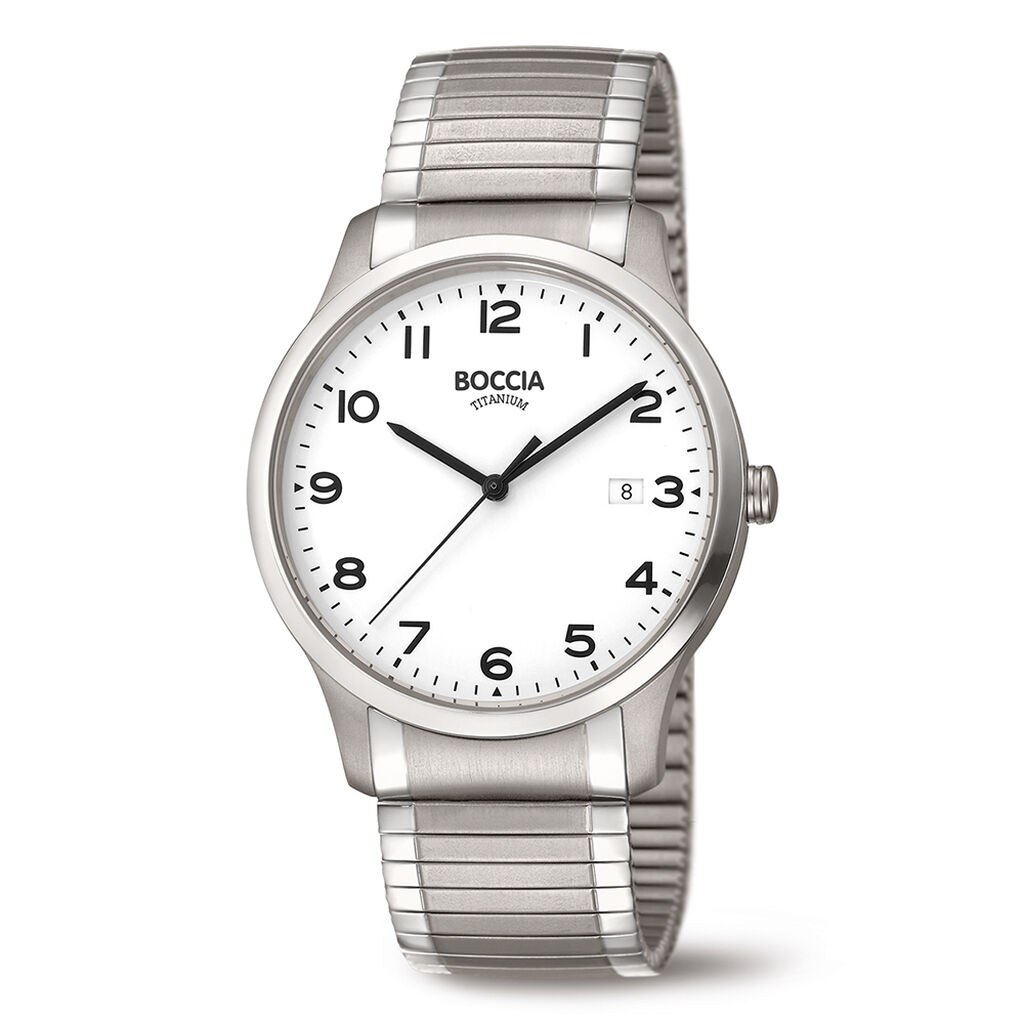 🦚 Boccia Herrenuhr Titanium 3616-01 Quarz, Uhr ohne Stein