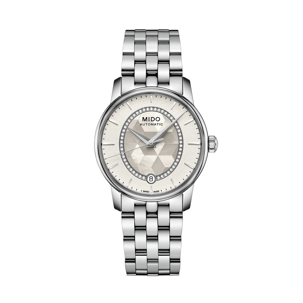 🦚 Mido Damenuhr Baroncelli Prisma M0072071111600, Uhr mit Stein