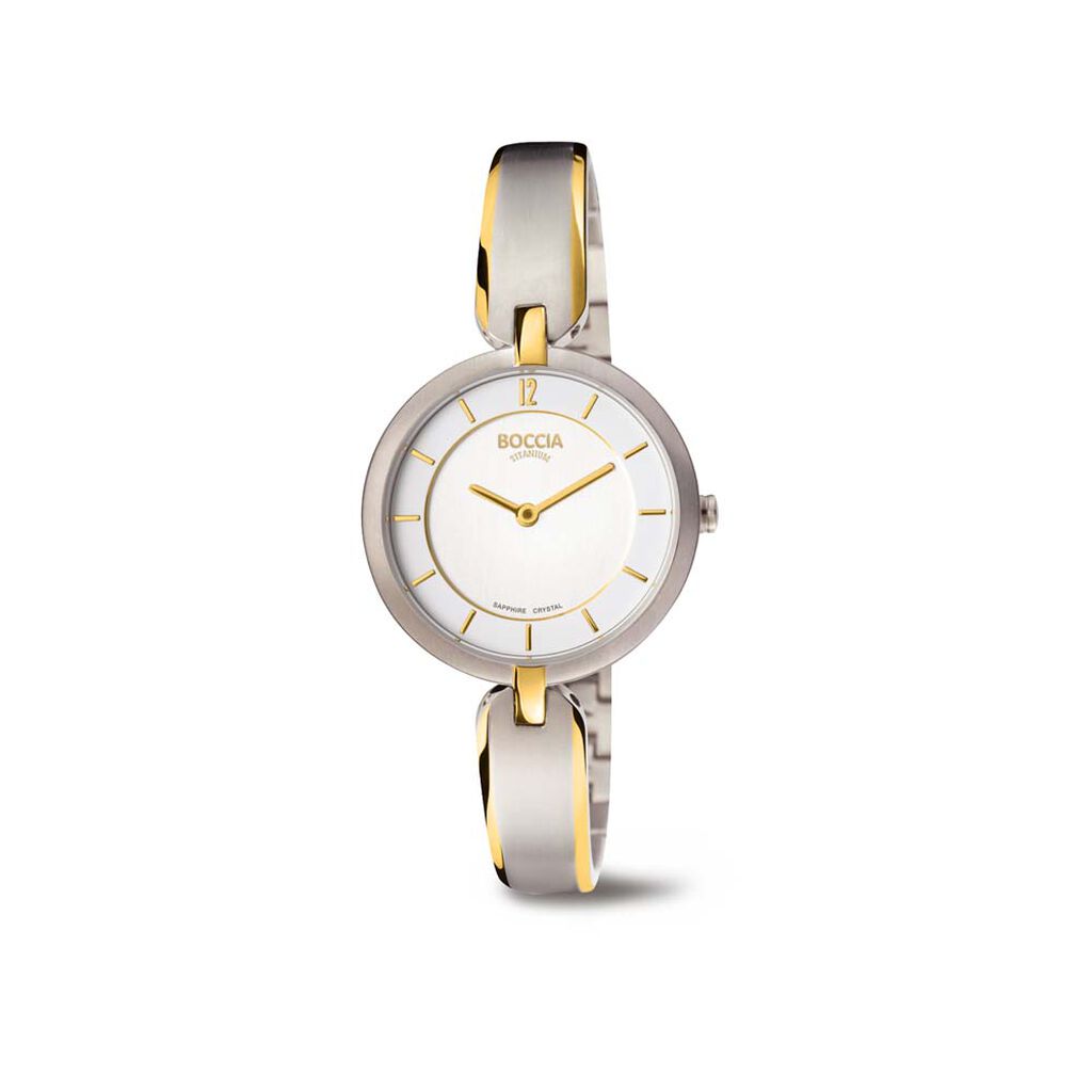 🦚 Boccia Damenuhr Titanium 3164-03 Quarz, Uhr ohne Stein