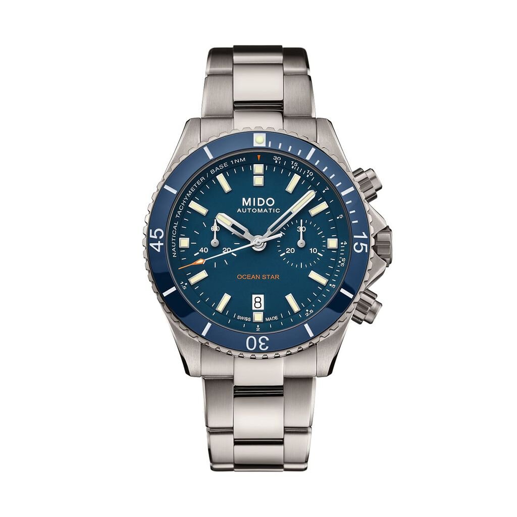 🦚 Mido Herrenuhr Ocean Star M0266274404100, Uhr ohne Stein
