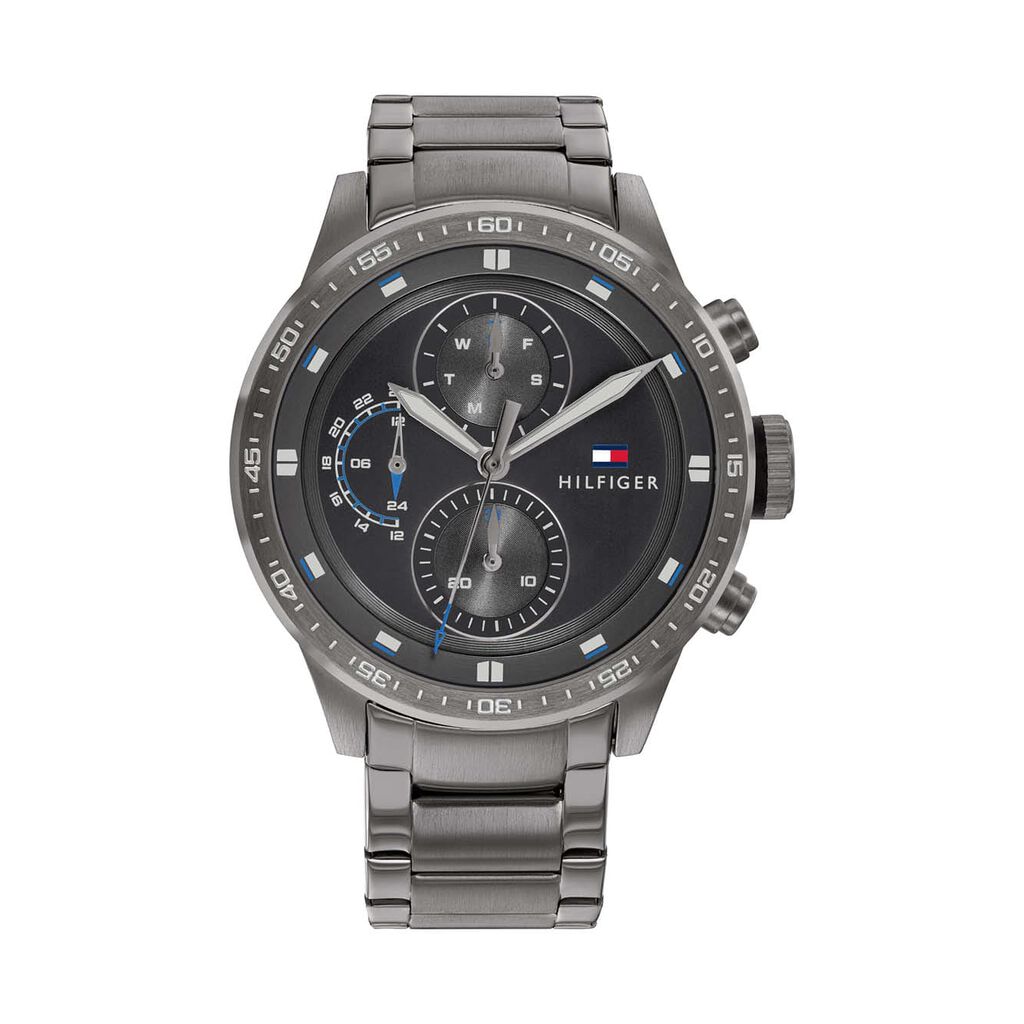 🦚 Tommy Hilfiger Herrenuhr 1791806 Quarz, Uhr ohne Stein
