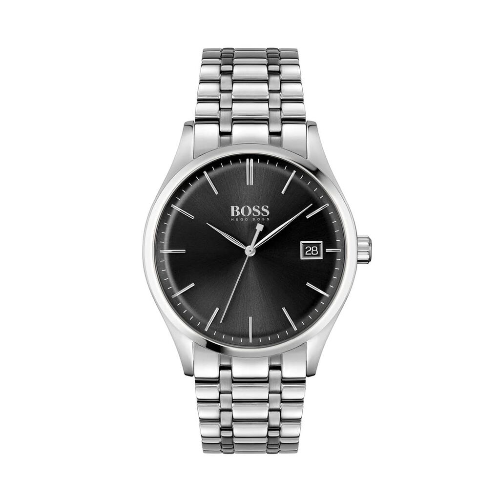 🦚 Hugo Boss Herrenuhr 1513833 Quarz, Uhr ohne Stein