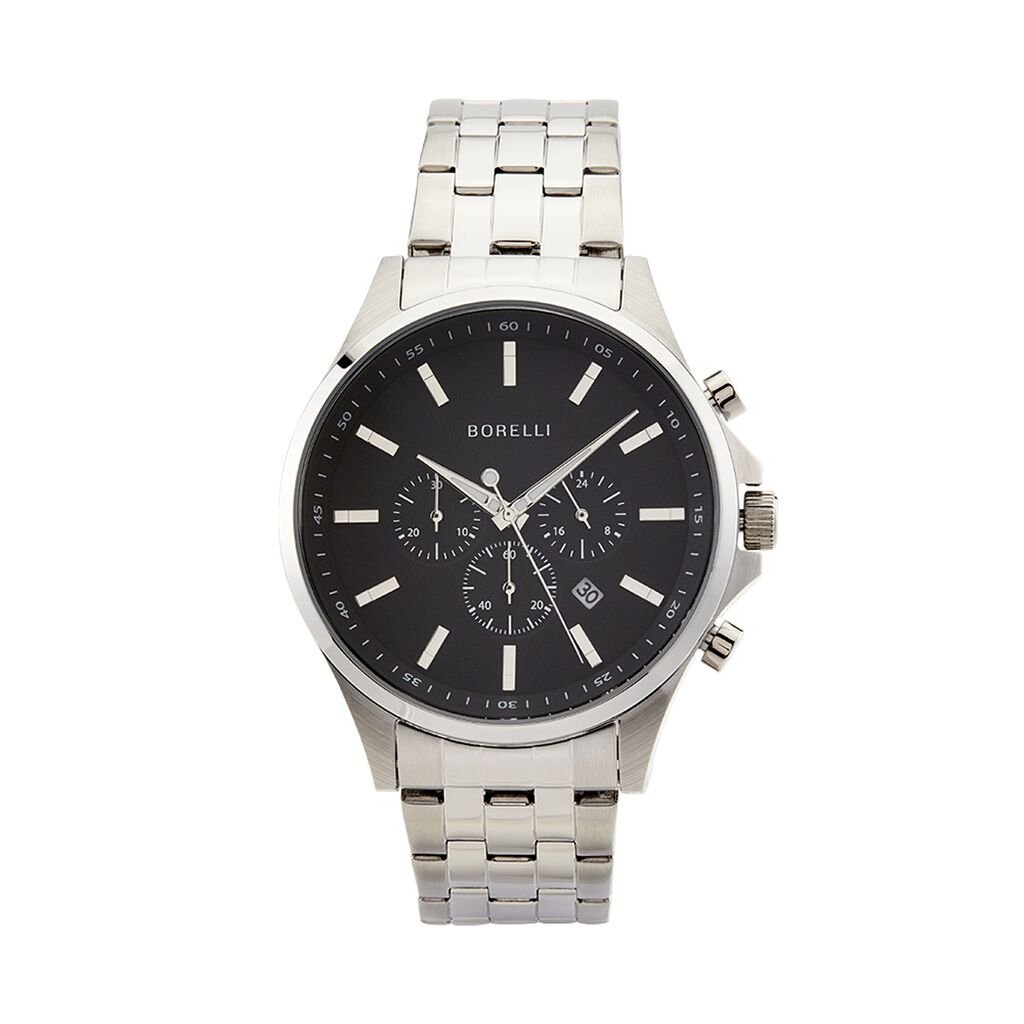 🦚 Borelli Herrenuhr Santiago Quarz Chronograph, Uhr ohne Stein