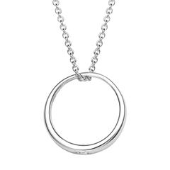 🦚 Polierte Silber Taufkette Zirkonia