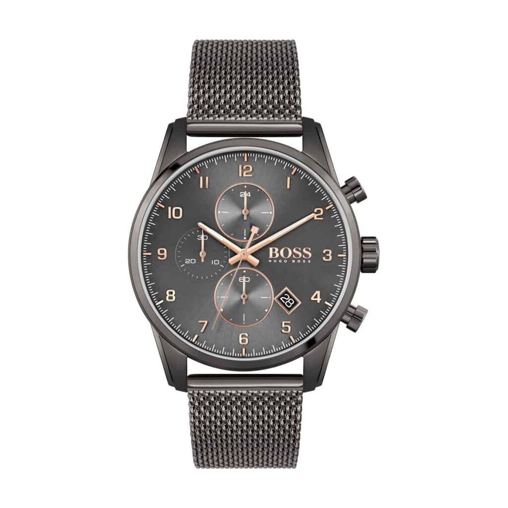 🦚 BOSS Herrenuhr Associate 1513837 Quarz-Chronograph, Uhr ohne Stein