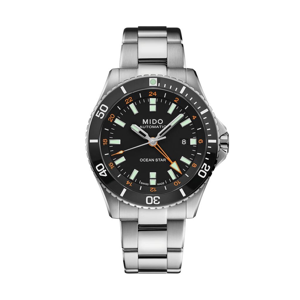 🦚 Mido Herrenuhr Ocean Star GMT M0266291105101, Uhr ohne Stein