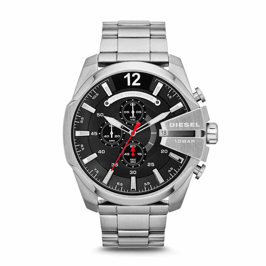 🦚 Diesel Herrenuhr Mega Chief Dz4308 Quarz, Uhr ohne Stein