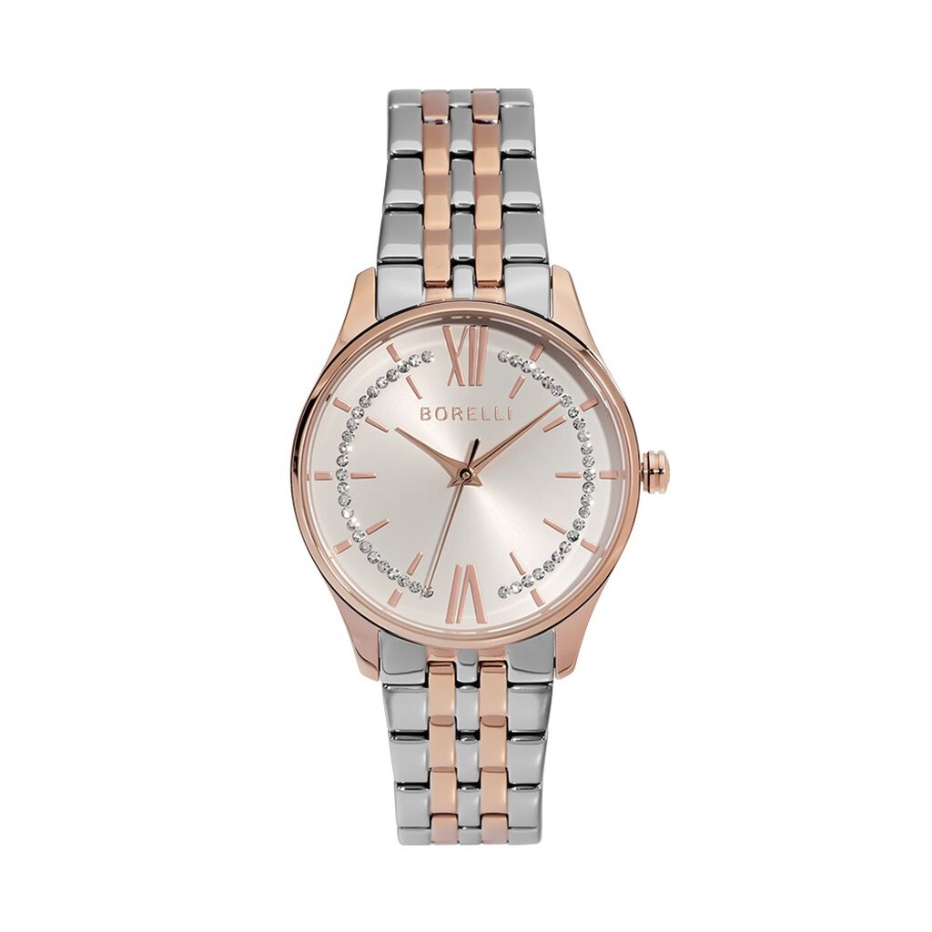 🦚 Borelli Damenuhr Bergen BR.3114L/04M Quarz, Uhr ohne Stein