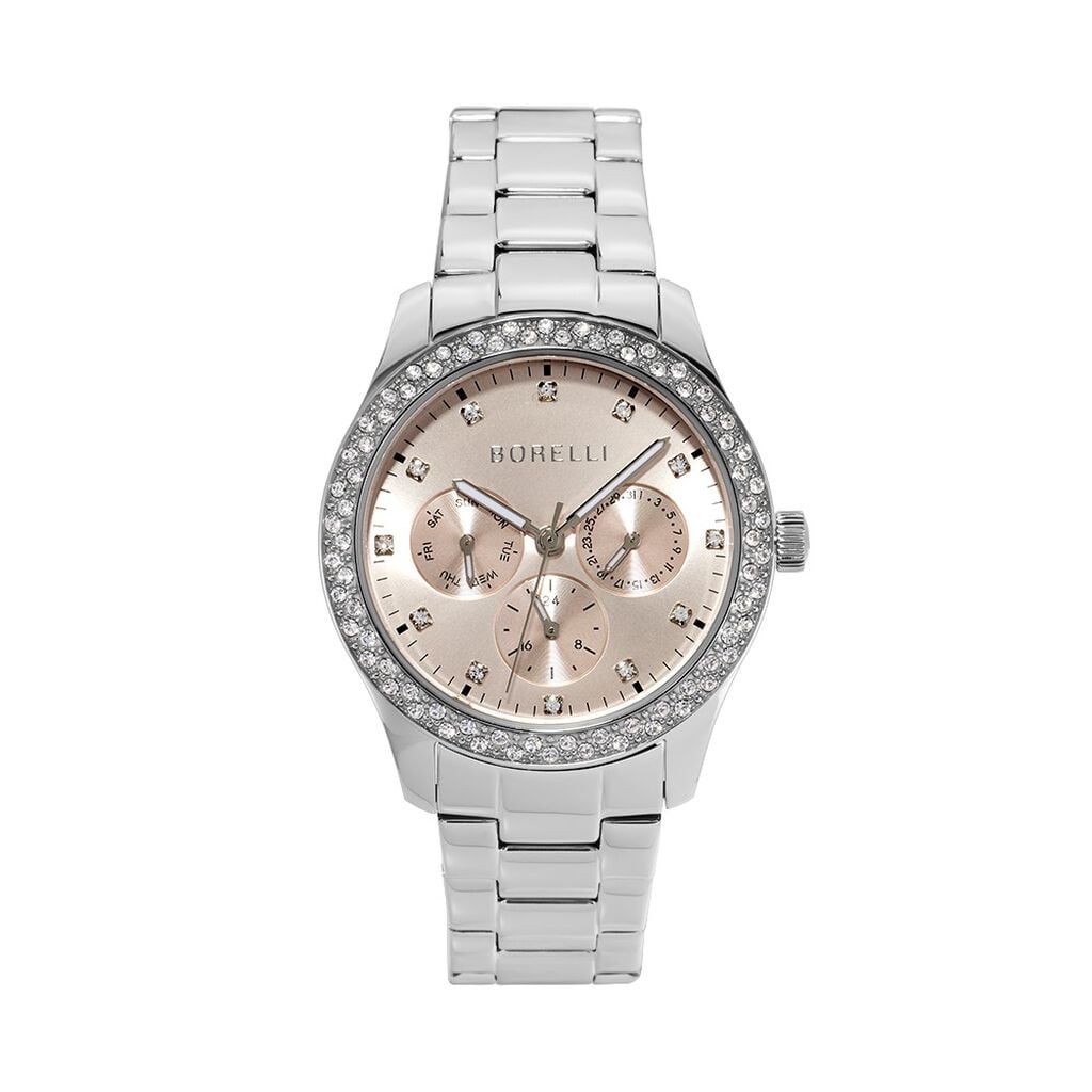 🦚 Borelli Damenuhr Inga 	BR.4660L/02M Quarz, Uhr mit Stein