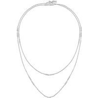 BOSS Kette ohne Anhänger Schmuck Edelstahl Halsschmuck Ankerkette LARIA, mit Glasstein silberfarben