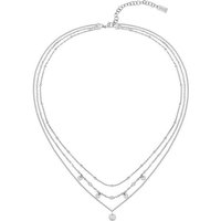 BOSS Kette mit Anhänger Schmuck Edelstahl Halsschmuck Ankerkette IRIS, mit Glasstein silberfarben