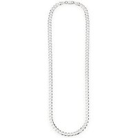 Bruno Banani Kette ohne Anhänger Schmuck Geschenk Silber 925 Halsschmuck Halskette Panzerkette silberfarben