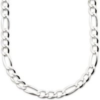 Bruno Banani Kette ohne Anhänger Schmuck Geschenk Silber 925 Halsschmuck Halskette Figarokette silberfarben
