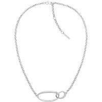 Calvin Klein Kette mit Anhänger Schmuck Edelstahl Halsschmuck Halskette Erbskette SCULPTURAL silberfarben
