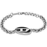 Diesel Armband Schmuck Edelstahl Armschmuck Königskette STEEL BLACK ENAMEL schwarz