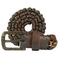 Diesel Kettengürtel Diesel Herren Gürtel BCHAIN Panzerketten Gürtel, im klassischen Design, Vollrindsledergürtel, Leder Gürtel mit Schnalle braun