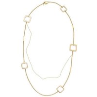 DKNY Collier Damen, aus Edelstahl, verschiedene Kettenarten, 80cm lang, Karabiner, Gold goldfarben