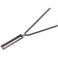 DKNY Collier Damen, aus Edelstahl, Schwarz, Kugelkette, Karabiner, 40cm lang, mit Anhänger schwarz