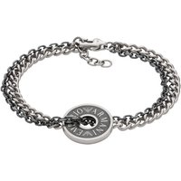 Emporio Armani Armband Schmuck Geschenk Edelstahl Armkette Gliederarmband, EGS3094040 schwarz