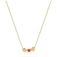 Esprit Silberkette ESPRIT Damen-Kette 925er Silber 1 Koralle goldfarben