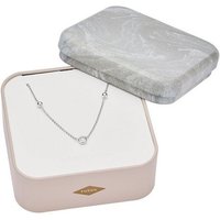Fossil Kette mit Anhänger STERLING SILVER, JFS00453040, mit Zirkonia (synth) silberfarben